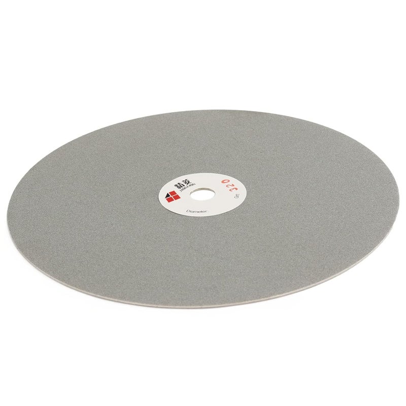 Jingling 8" Inch Diamond Grinding Disc 320 Grit Flat Lap Disk Lapping Plate Sanding Pads Lapidary Tools for Stone Pottery Faceting Machine - Image 4